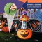8FT Width Halloween Inflatable Bat Outdoor Decorations with LED Lights (black,yellow,purple)